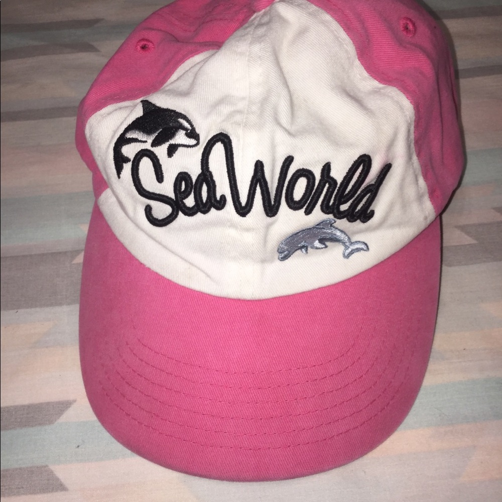 Pink Sea World Hat Velcro back